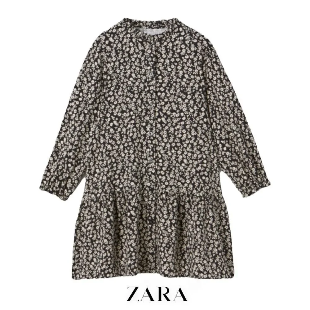 ZARA Kids | Black | FLORAL SHIRTDRESS